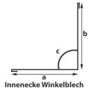Innenecke / Innenwinkel 140 x 140 mm 90&deg;